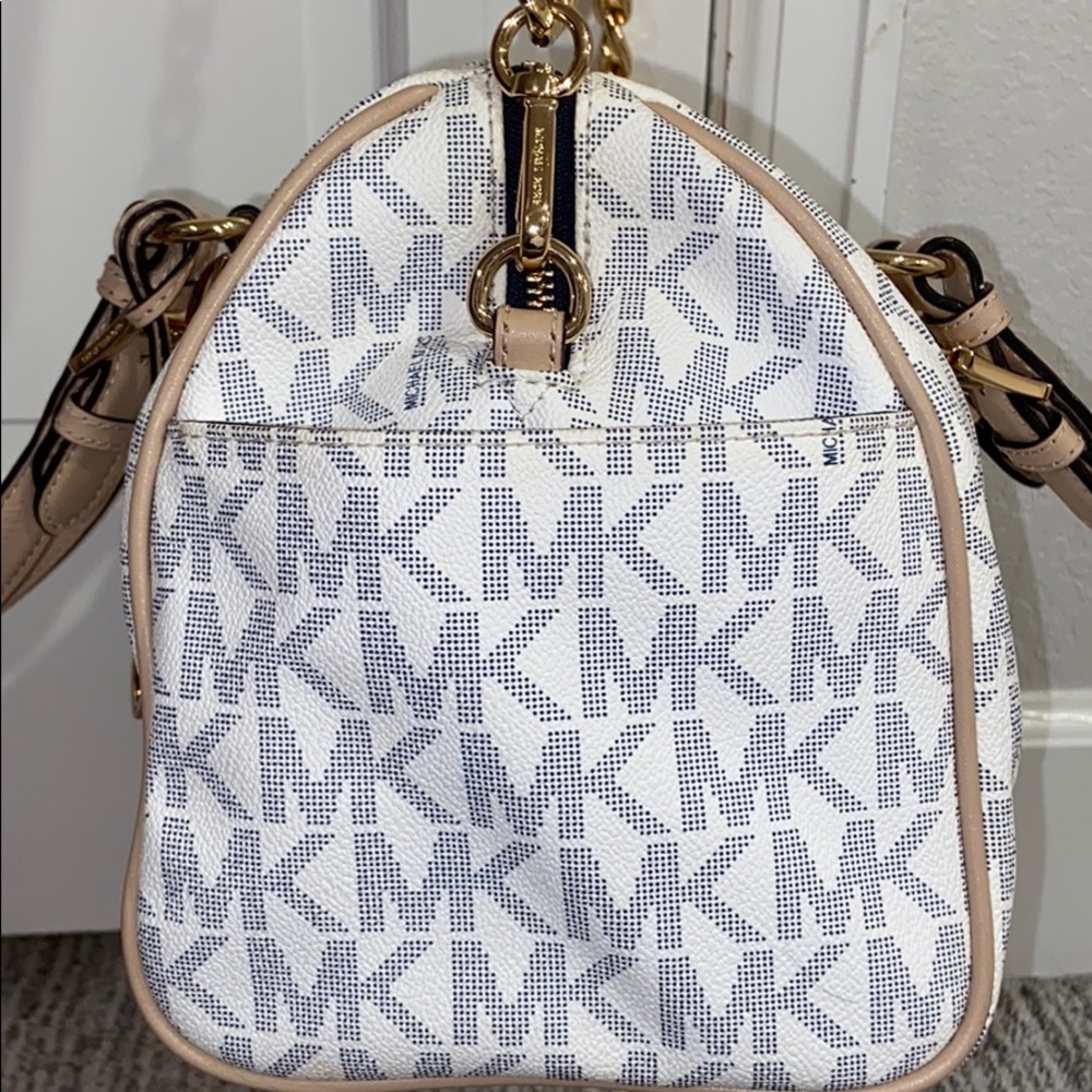 Michael Kors White and Tan Satchel - Picture 12 of 15
